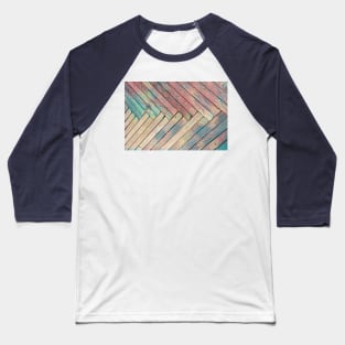Abstract Swirled Bridge Planks Baseball T-Shirt
